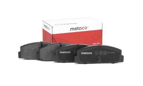 Колодки тормозные дисковые Metaco, задние, комплект на ось (4 шт), арт. 3010-014