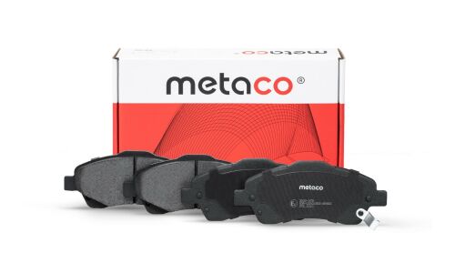 Колодки тормозные дисковые Metaco, передние, комплект на ось (4 шт), арт. 3000-078