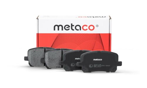 Колодки тормозные дисковые Metaco, передние, комплект на ось (4 шт), арт. 3000-136