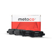 Колодки тормозные дисковые Metaco, задние, комплект на ось (4 шт), арт. 3010-023