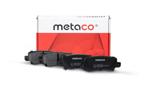 Колодки тормозные дисковые Metaco, задние, комплект на ось (4 шт), арт. 3010-023