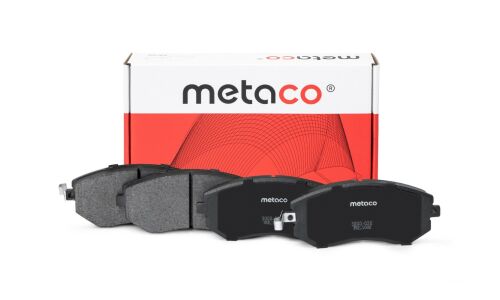 Колодки тормозные дисковые Metaco, передние, комплект на ось (4 шт), арт. 3000-020