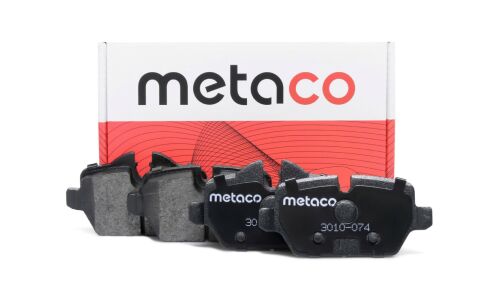 Колодки тормозные дисковые Metaco, задние, комплект на ось (4 шт), арт. 3010-074