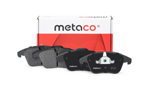 Колодки тормозные дисковые Metaco, передние, комплект на ось (4 шт), арт. 3000-022