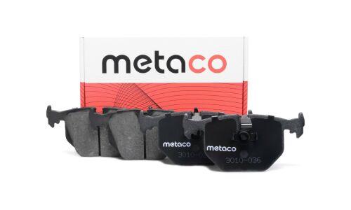 Колодки тормозные дисковые Metaco, задние, комплект на ось (4 шт), арт. 3010-036
