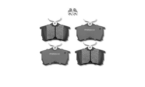 Колодки тормозные дисковые Metaco, задние, комплект на ось (4 шт), арт. 3010-047