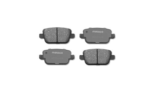 Колодки тормозные дисковые Metaco, задние, комплект на ось (4 шт), арт. 3010-018