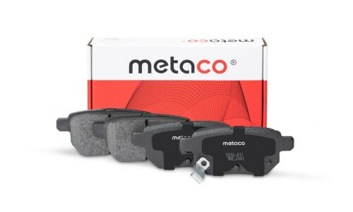 Колодки тормозные дисковые Metaco, задние, комплект на ось (4 шт), арт. 3010-011