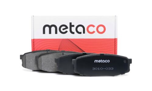 Колодки тормозные дисковые Metaco, задние, комплект на ось (4 шт), арт. 3010-033