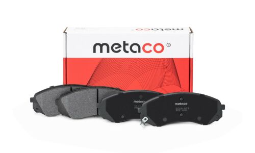 Колодки тормозные дисковые Metaco, передние, комплект на ось (4 шт), арт. 3000-076