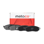 Колодки тормозные дисковые Metaco, передние, комплект на ось (4 шт), арт. 3000-019