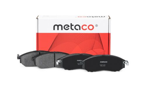 Колодки тормозные дисковые Metaco, передние, комплект на ось (4 шт), арт. 3000-019