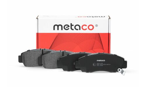 Колодки тормозные дисковые Metaco, передние, комплект на ось (4 шт), арт. 3000-038
