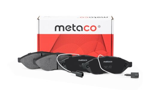 Колодки тормозные дисковые Metaco, передние, комплект на ось (4 шт), арт. 3000-053