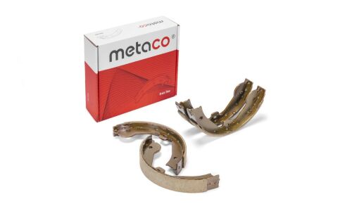 Колодки тормозные барабанные Metaco, комплект на ось (4 шт), арт. 3030-019