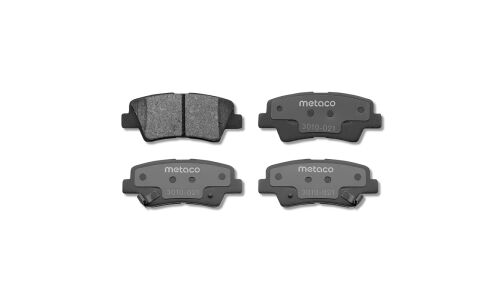 Колодки тормозные дисковые Metaco, задние, комплект на ось (4 шт), арт. 3010-021