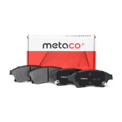 Колодки тормозные дисковые Metaco, передние, комплект на ось (4 шт), арт. 3000-015