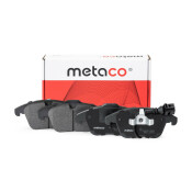 Колодки тормозные дисковые Metaco, передние, комплект на ось (4 шт), арт. 3000-056