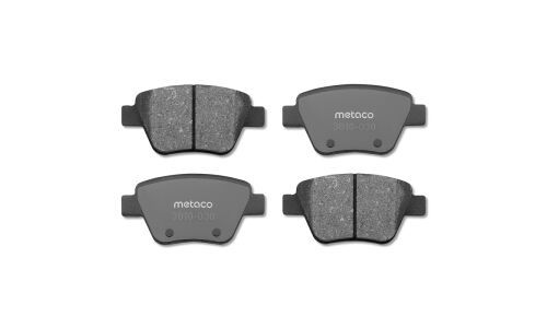 Колодки тормозные дисковые Metaco, задние, комплект на ось (4 шт), арт. 3010-030