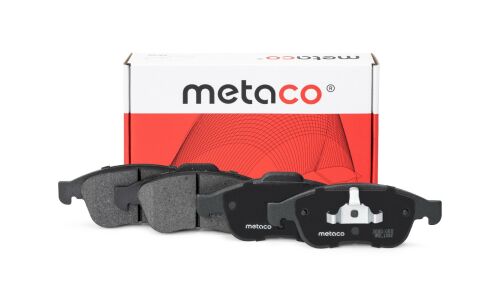 Колодки тормозные дисковые Metaco, передние, комплект на ось (4 шт), арт. 3000-055