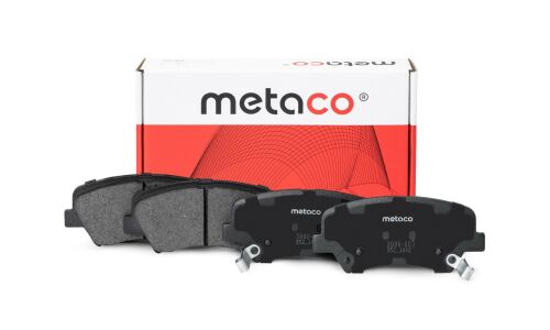 Колодки тормозные дисковые Metaco, передние, комплект на ось (4 шт), арт. 3000-003