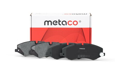 Колодки тормозные дисковые Metaco, передние, комплект на ось (4 шт), арт. 3000-158