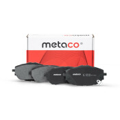 Колодки тормозные дисковые Metaco, передние, комплект на ось (4 шт), арт. 3000-155