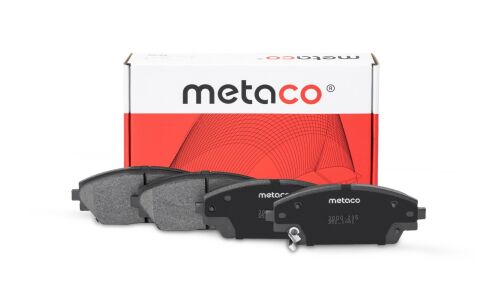 Колодки тормозные дисковые Metaco, передние, комплект на ось (4 шт), арт. 3000-235