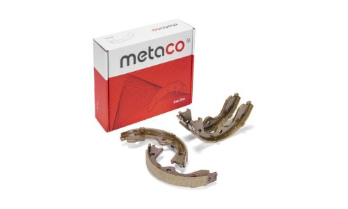 Колодки тормозные барабанные Metaco, комплект на ось (4 шт), арт. 3030-024