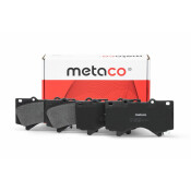 Колодки тормозные дисковые Metaco, передние, комплект на ось (4 шт), арт. 3000-049