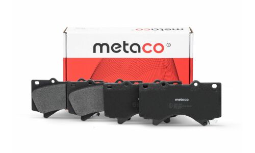 Колодки тормозные дисковые Metaco, передние, комплект на ось (4 шт), арт. 3000-049