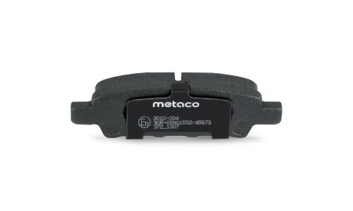 Колодки тормозные дисковые Metaco, задние, комплект на ось (4 шт), арт. 3010-004