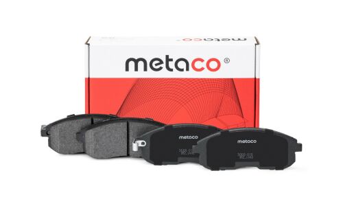Колодки тормозные дисковые Metaco, передние, комплект на ось (4 шт), арт. 3000-010