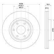 Диск тормозной | перед Nisshinbo, арт. ND2000K