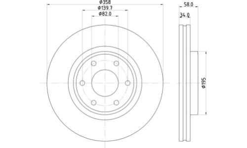 Диск тормозной | перед Nisshinbo, арт. ND2000K