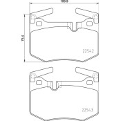 Колодки тормозные дисковые Nisshinbo, комплект на ось (4 шт), арт. NP1147