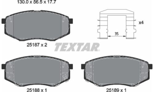 Колодки тормозные Textar дисковые, арт. 2518704
