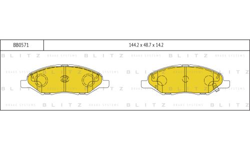 Колодки тормозные Blitz дисковые, арт. BB0571