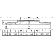 Диск тормозной Blitz, арт. BS0507