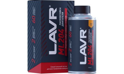 Раскоксовыватель Lavr ML204 Powerful Carbon Cleaner, для бензиновых и дизельных двигателей до 2000см³, бутылка 190мл, арт. Ln2508