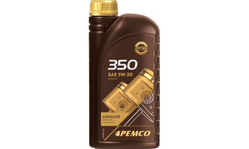 Масло моторное Pemco 350 5w30, синтетическое, API SN, ACEA C3, универсальное, 1л, арт. PM0350-1