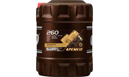 Масло моторное Pemco 260 10w40, полусинтетическое, API SN/CH-4, ACEA A3/B4, JASO MA-2, универсальное, 20л, арт. PM0260-20