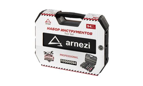 Набор инструментов Arnezi, с трещоткой, под размеры 1/2, 1/4", комплект 94 предмета, арт. R0900094