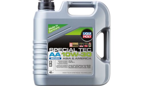 Масло моторное Liqui Moly Special Tec AA Benzin 10w30 синтетическое, API SP, ILSAC GF-6A, для бензинового двигателя, 4л, арт. 21337