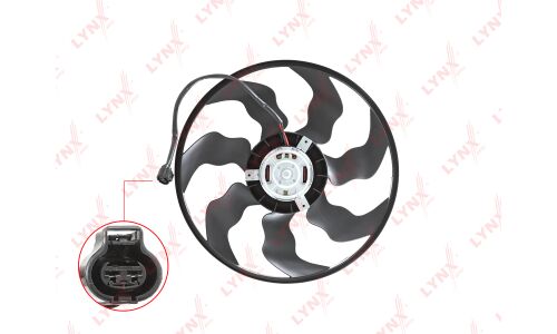 Вентилятор охлаждения радиатора LYNXauto, арт. RF-1612