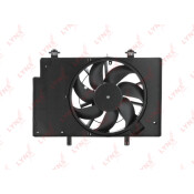 Вентилятор охлаждения радиатора LYNXauto, с кожухом, арт. RF-1181