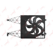 Вентилятор охлаждения радиатора LYNXauto, с кожухом, арт. RF-1493