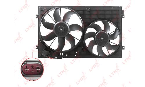 Вентилятор охлаждения радиатора LYNXauto, арт. RF-1575