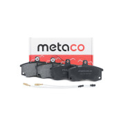 Колодки тормозные дисковые Metaco, передние, комплект на ось (4 шт), арт. 3000-437