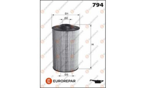 Фильтр масляный (картридж) Eurorepar, арт. 1637766880
